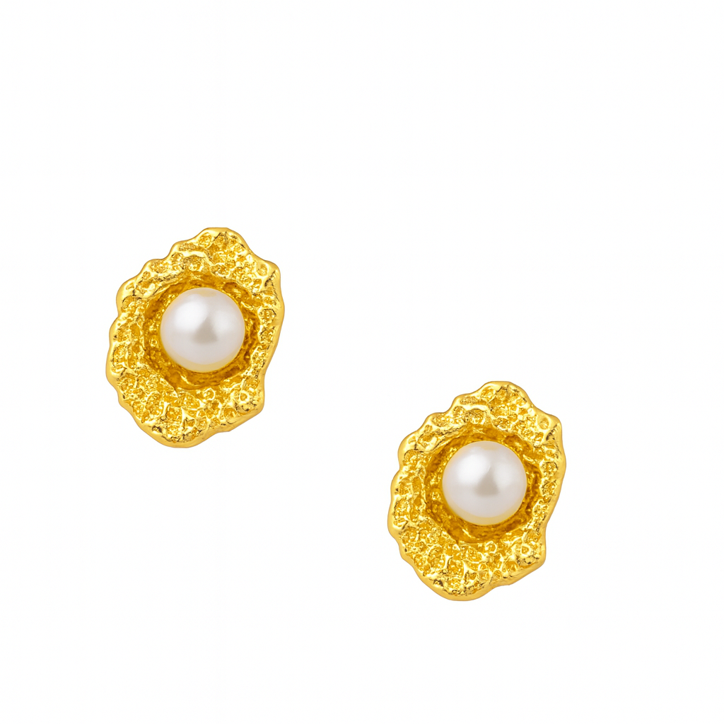 Σκουλαρίκια 925 Καρφωτά με Λευκό Μαργαριτάρι