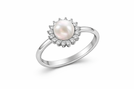Δαχτυλίδι 925 με Μαργαριτάρι και Ζιργκόν