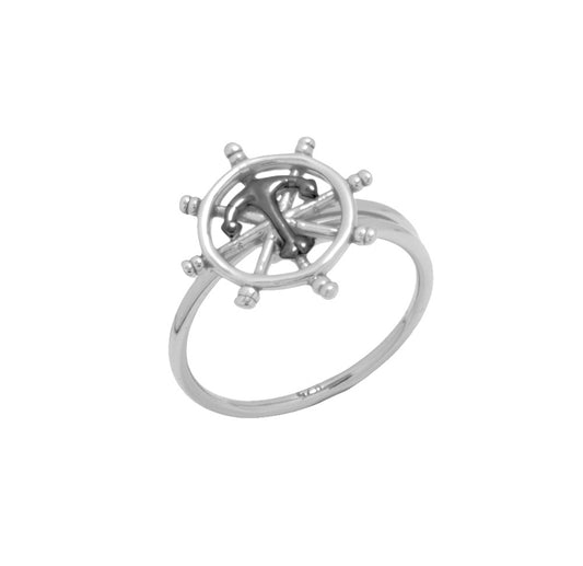 Δαχτυλίδι 925 Τιμόνι & Άγκυρα