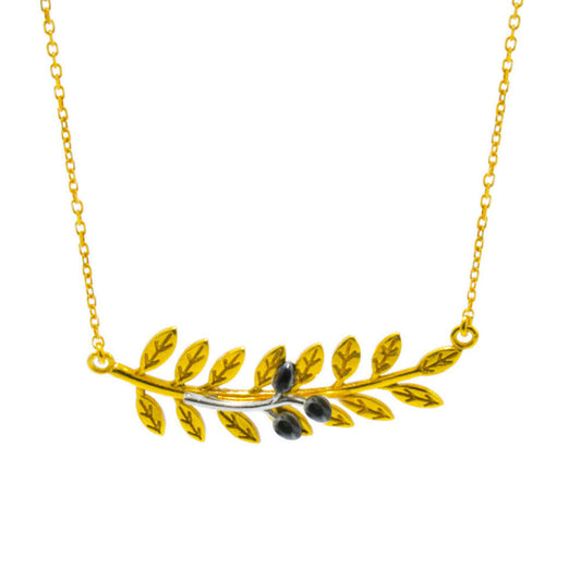 Κολιέ 925 Κλαδί Ελιάς Οριζόντιο