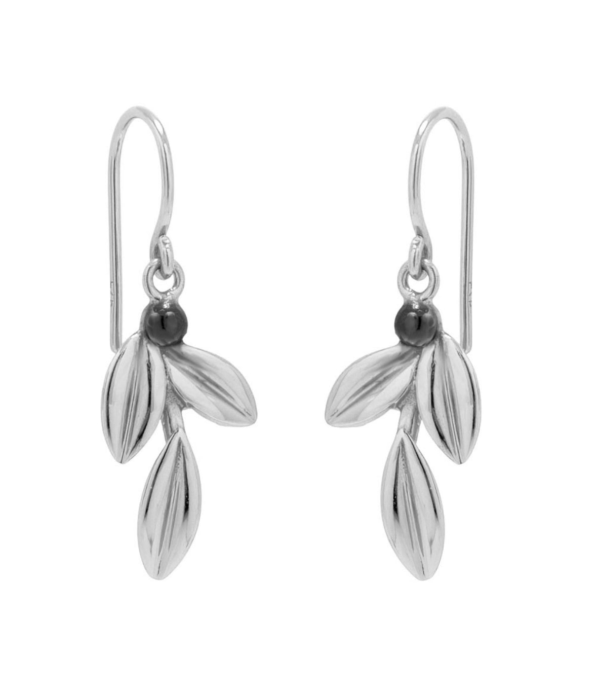 Σκουλαρίκια Ασημένια 925 με Σχέδιο Ελιάς