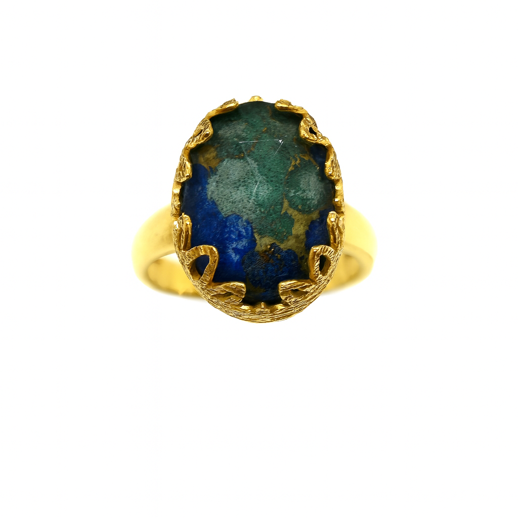 Χειροποίητο 925 Δαχτυλίδι με Αζουρίτη – Anastasios Creations