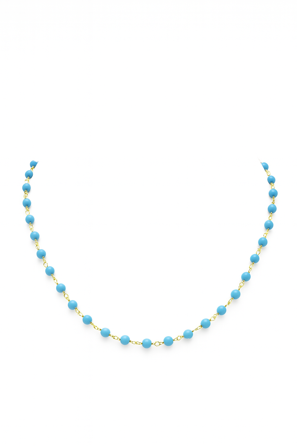 Κολιέ 925 με χάντρες τυρκουάζ