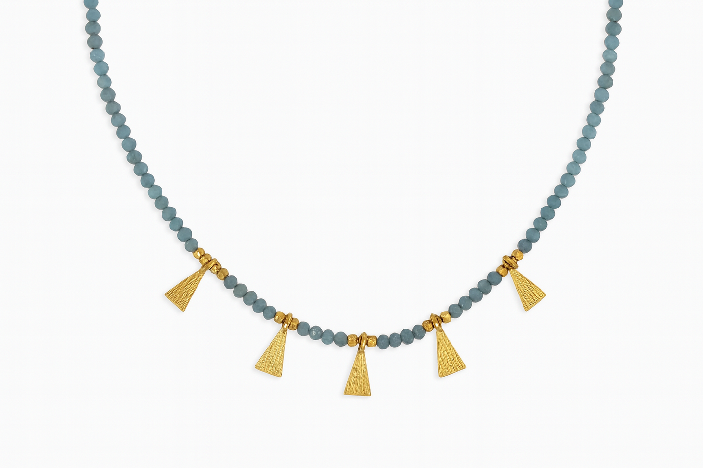 Χειροποίητο κολιέ 925 με Ορυκτές πέτρες Αμαζονίτη