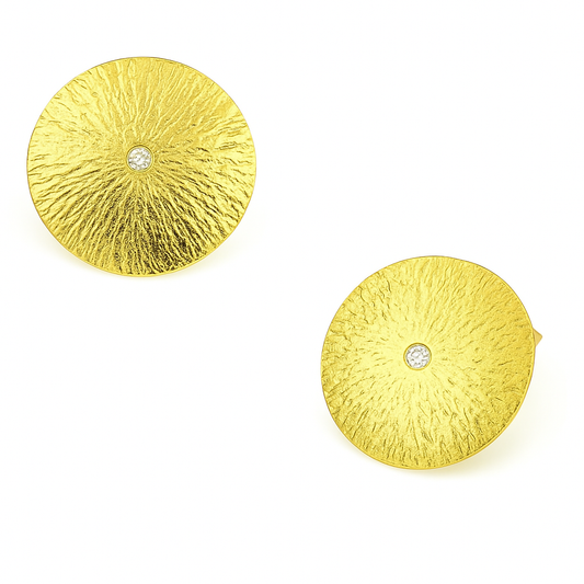 Σκουλαρίκια Καρφωτά Επίχρυσα 925 - ANO jewelry