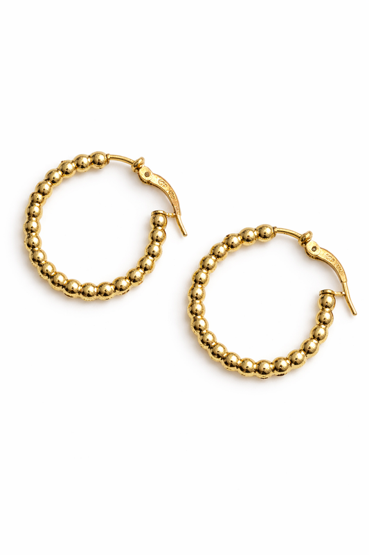 Σκουλαρίκια Κρίκοι με Σφαιρικά Σχέδια