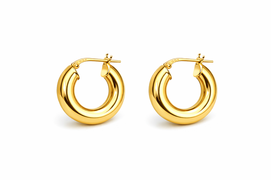 Σκουλαρίκια Κρίκοι 925 Χοντροί Λουστρέ