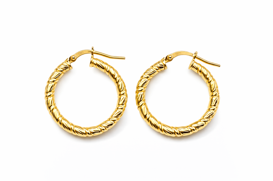 Σκουλαρίκια Κρίκοι 925 Στριφτοί