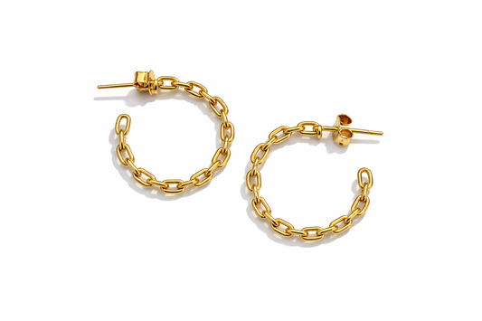 Σκουλαρίκια Κρικάκια 925 Στυλ Αλυσίδα