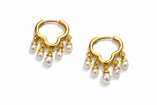 Σκουλαρίκια 925 Κρικάκια με Περλίτσες