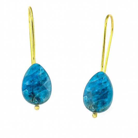 Σκουλαρίκια Κρεμαστά 925 με Απατίτη - ΑΝΟ jewels