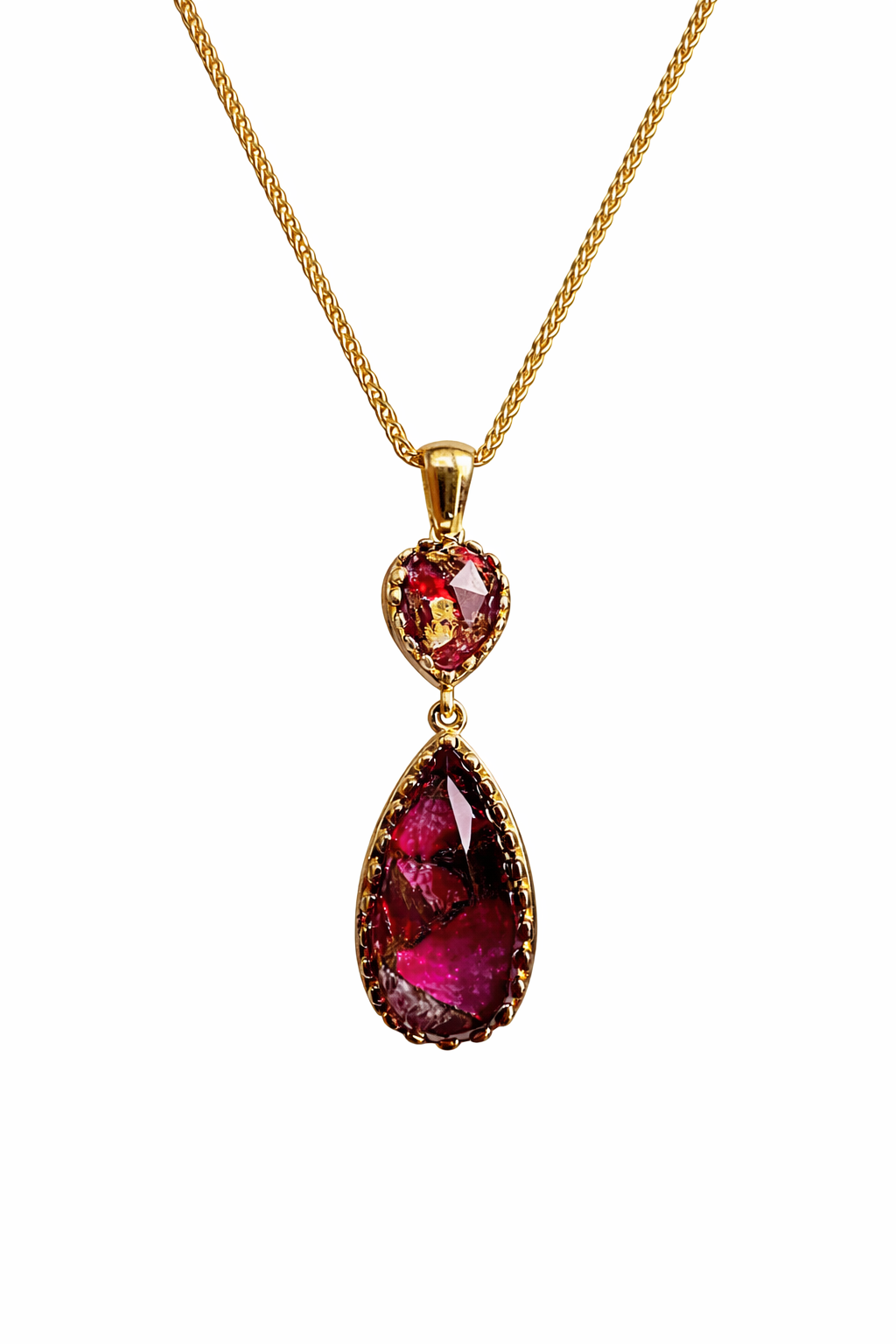 Κολιέ 925 με Πέτρες Ruby Copper-Anastasios Creations