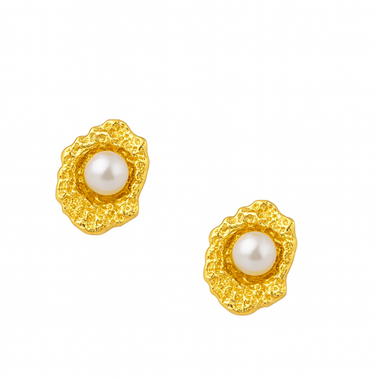 Σκουλαρίκια 925 Καρφωτά με Λευκό Μαργαριτάρι