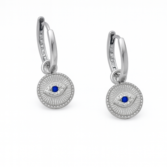 Σκουλαρίκια 925  Κρίκος με Μάτι