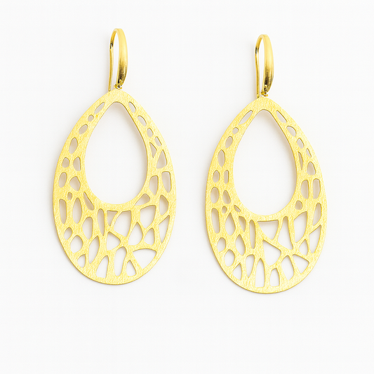 Ασημένια 925 Επιχρυσωμένα Χειροποίητα Σκουλαρίκια