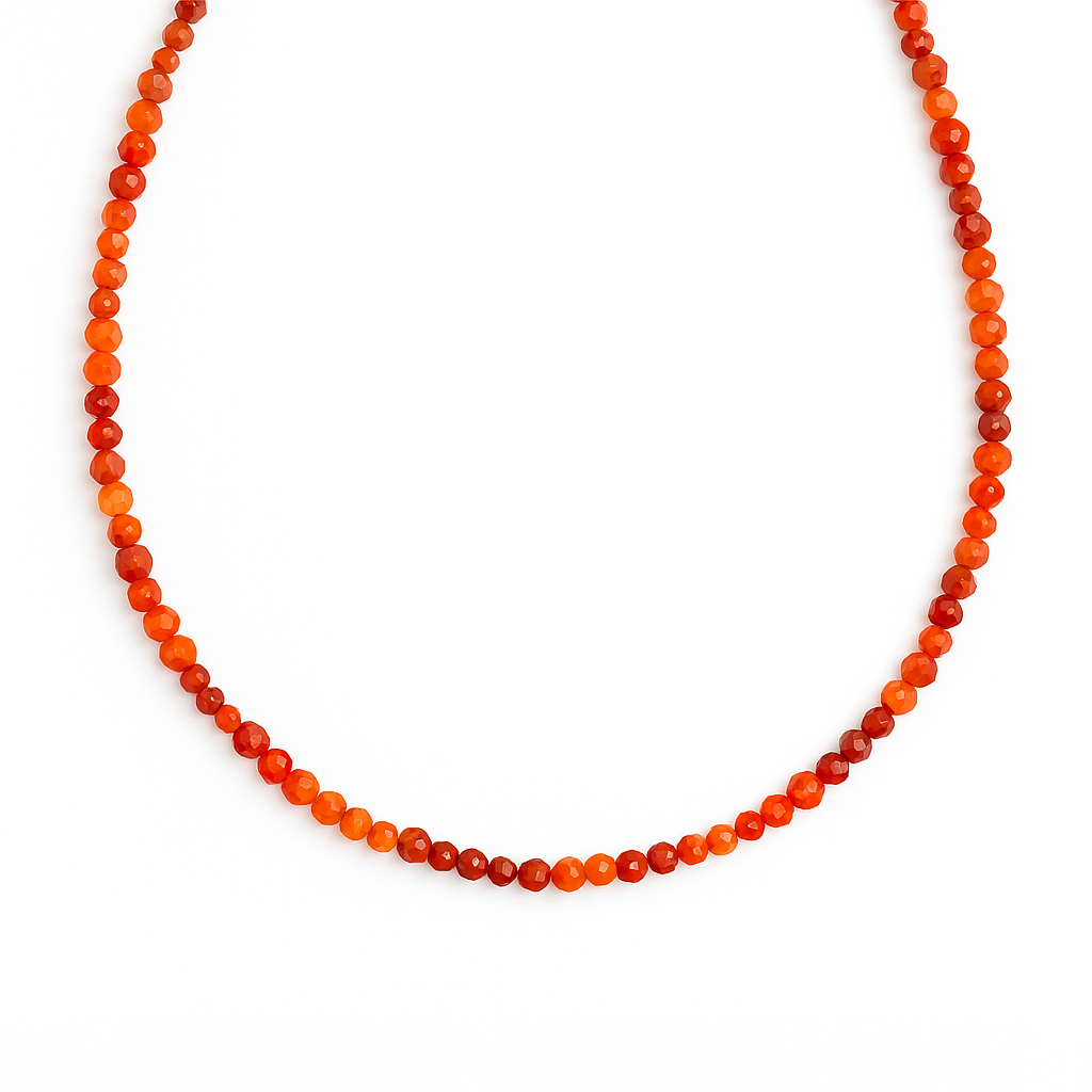 Χειροποίητο 925 Κολιέ από Φυσικό Κοράλλι