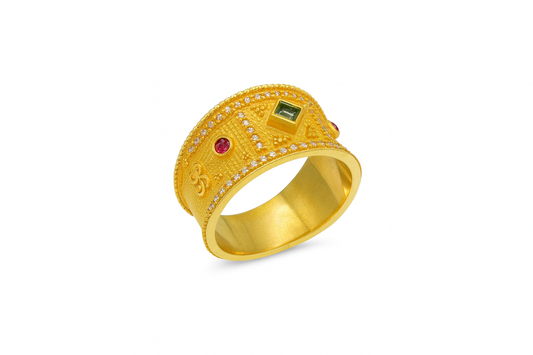 Δαχτυλίδι Βυζαντινό - Χρυσό 14 Καράτια