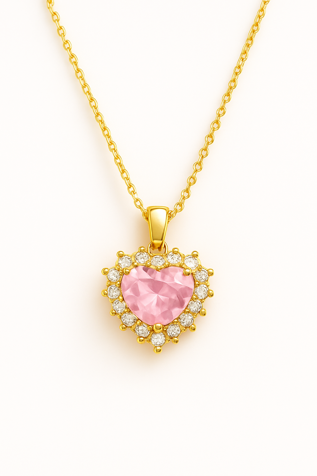 Κολιέ Καρδιά 925 με Ζιργκόν Πέτρες