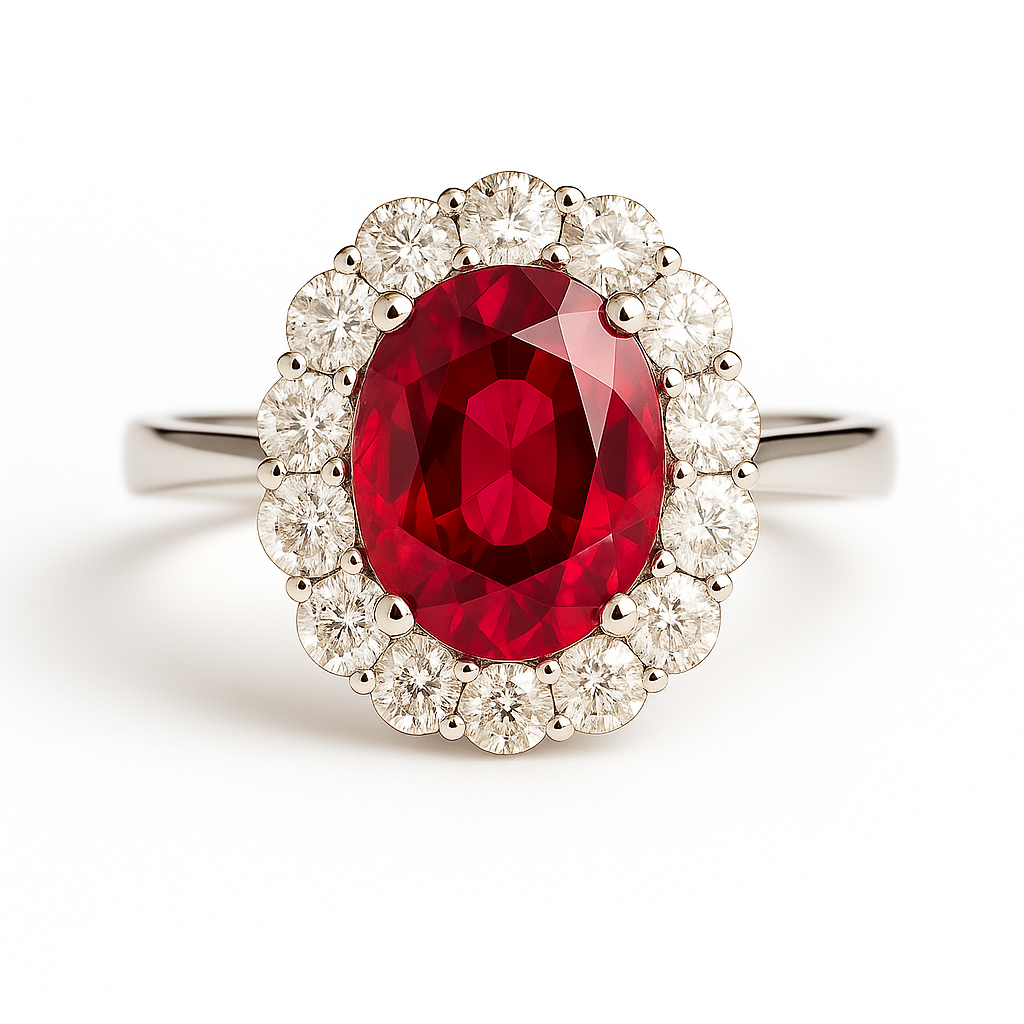 Δαχτυλίδι 925 Οβάλ Ροζέτα με Zιργκόν Πέτρες