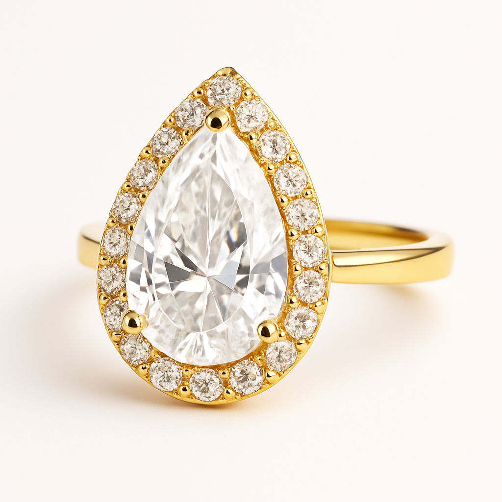 Δαχτυλίδι 925 Δάκρυ με Ζιργκόν Πέτρες