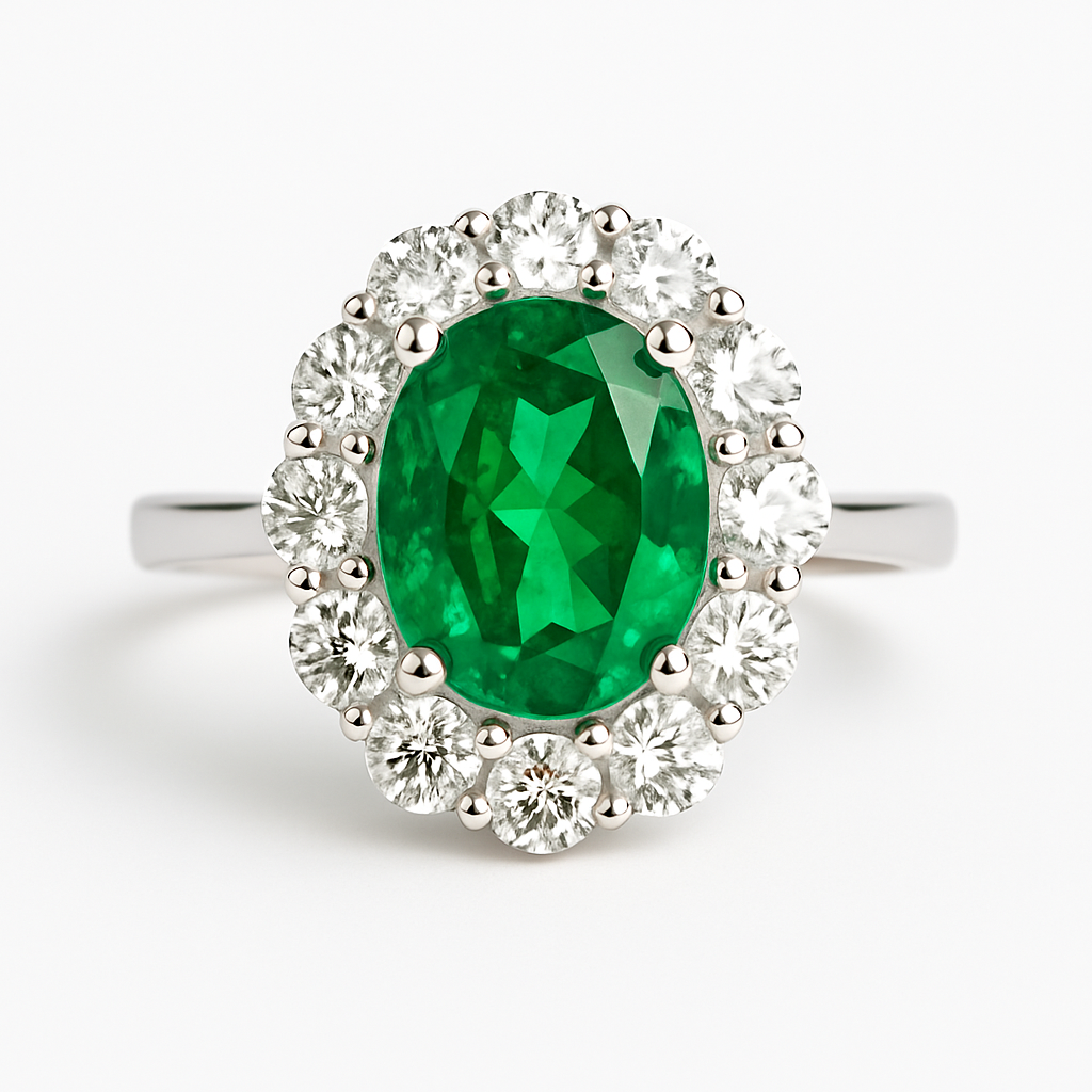 Δαχτυλίδι 925 Οβάλ Ροζέτα με Zιργκόν Πέτρες