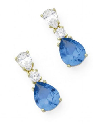 Σκουλαρίκια 925 με Ζιργκόν &  Πέτρα Δάκρυ