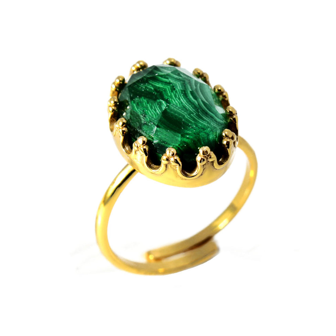 Δαχτυλίδι Οβάλ με Ορυκτή Πέτρα Μίνι