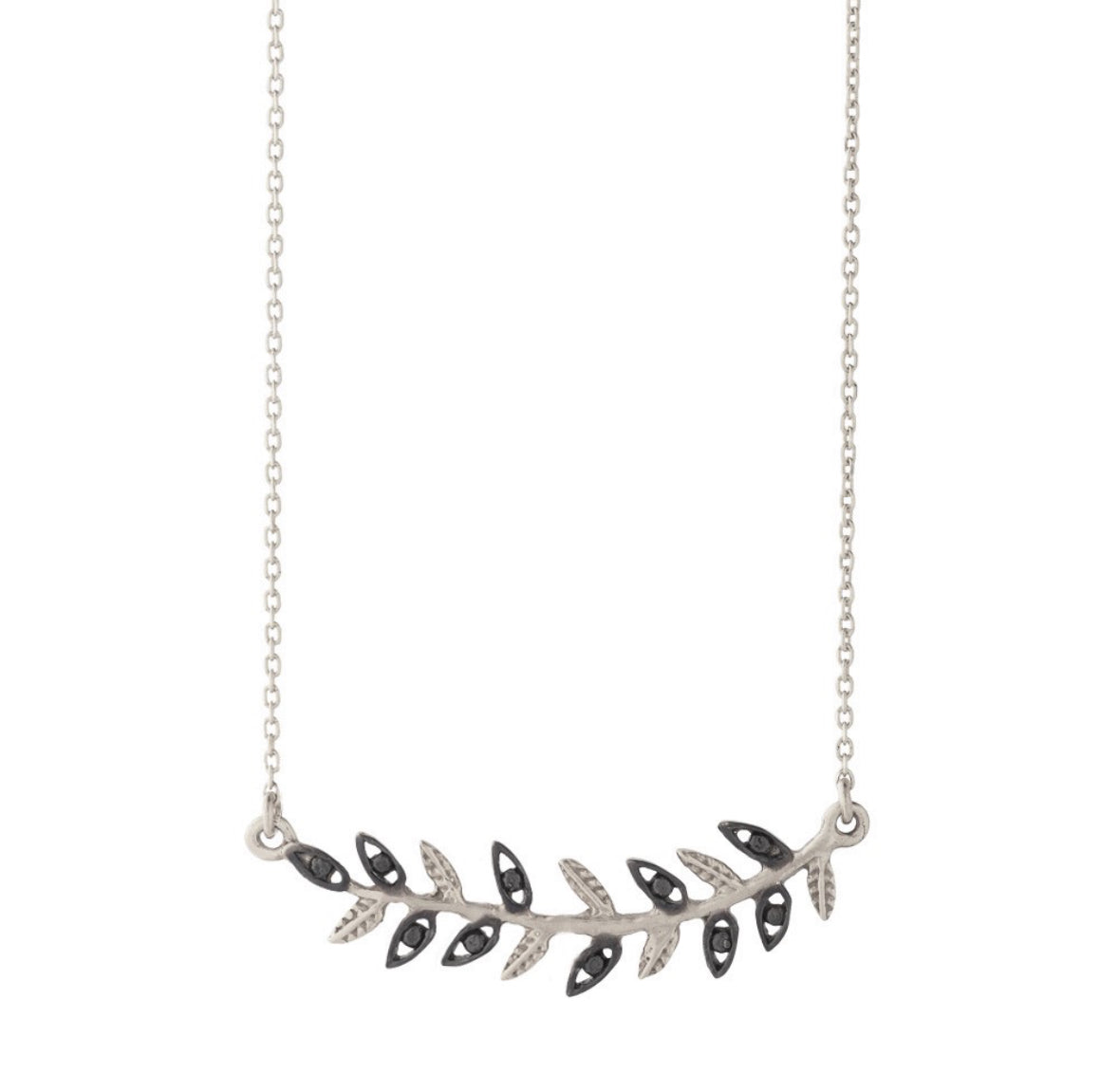 Κολιέ 925 Κλαδί Ελιάς Μπάρα