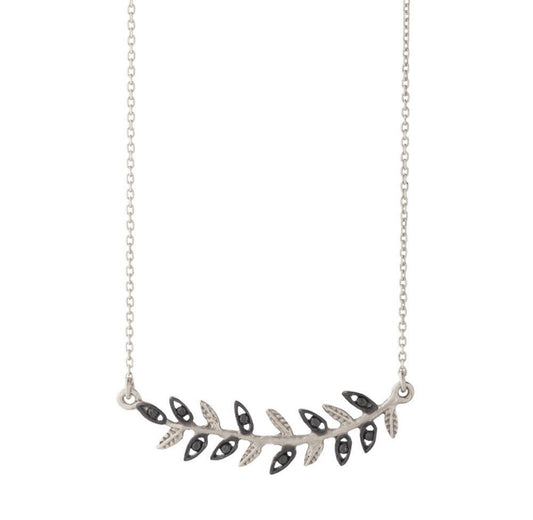 Κολιέ 925 Κλαδί Ελιάς Μπάρα