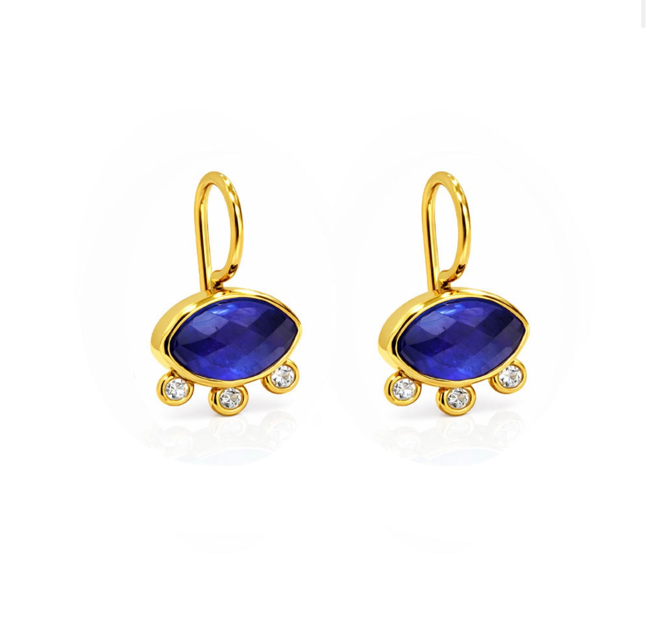 Σκουλαρικια 925 με Πέτρες Lapis Lazuli