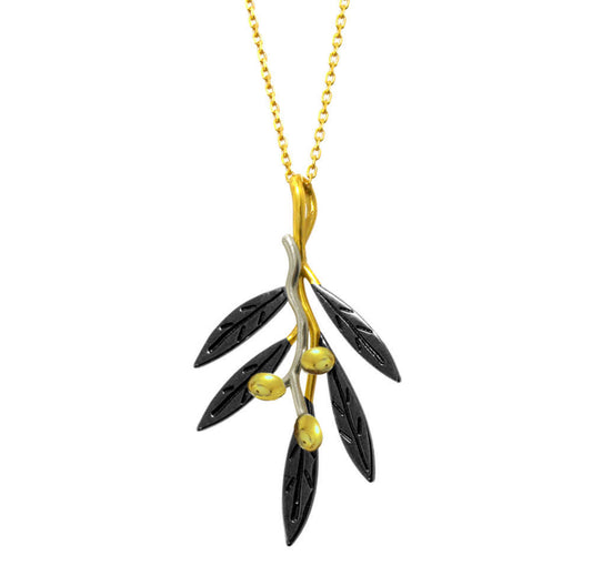 Κολιέ 925 Κλαδί Ελιάς Μεγάλο