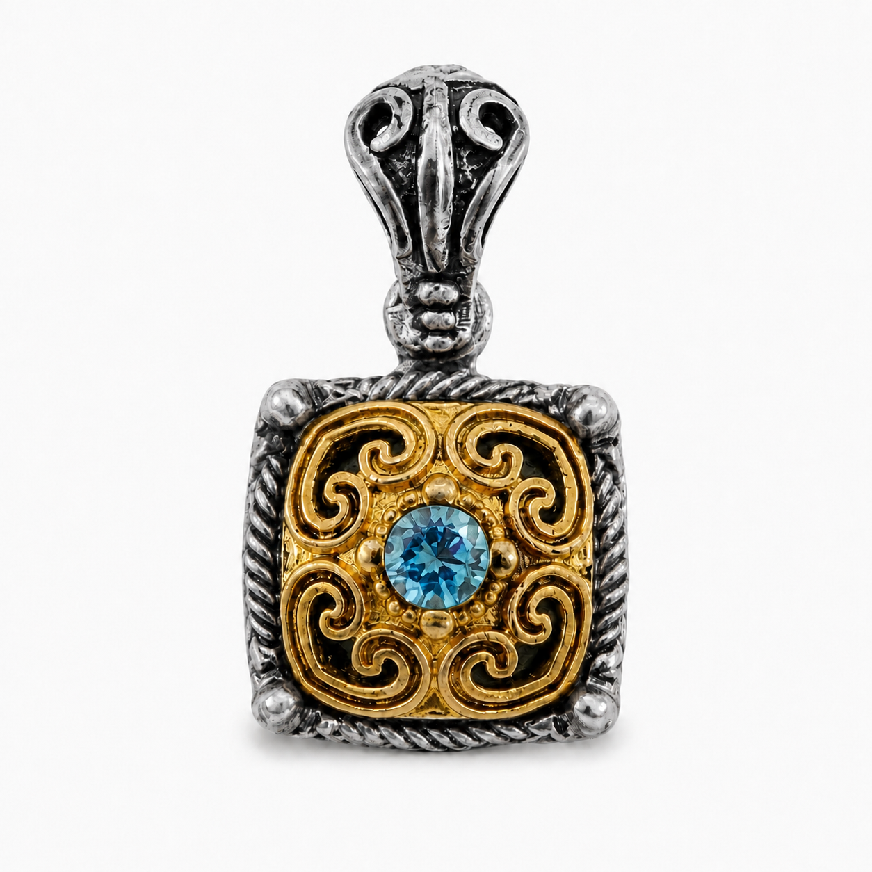 Ασημένιο Κρεμαστό 925 Αντικέ με Ζιργκόν-Anastasios Creations
