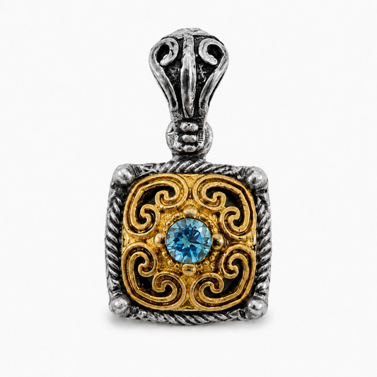 Ασημένιο Κρεμαστό 925 Αντικέ με Ζιργκόν-Anastasios Creations