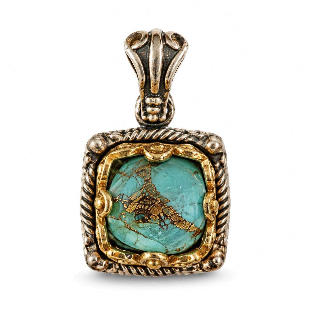 Ασημένιο Κρεμαστό 925 με Copper Turquoise Πέτρα-Anastasios Creations