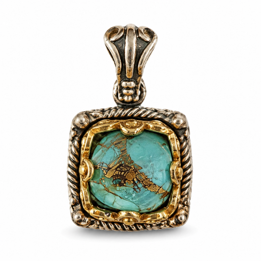Ασημένιο Κρεμαστό 925 με Copper Turquoise Πέτρα-Anastasios Creations
