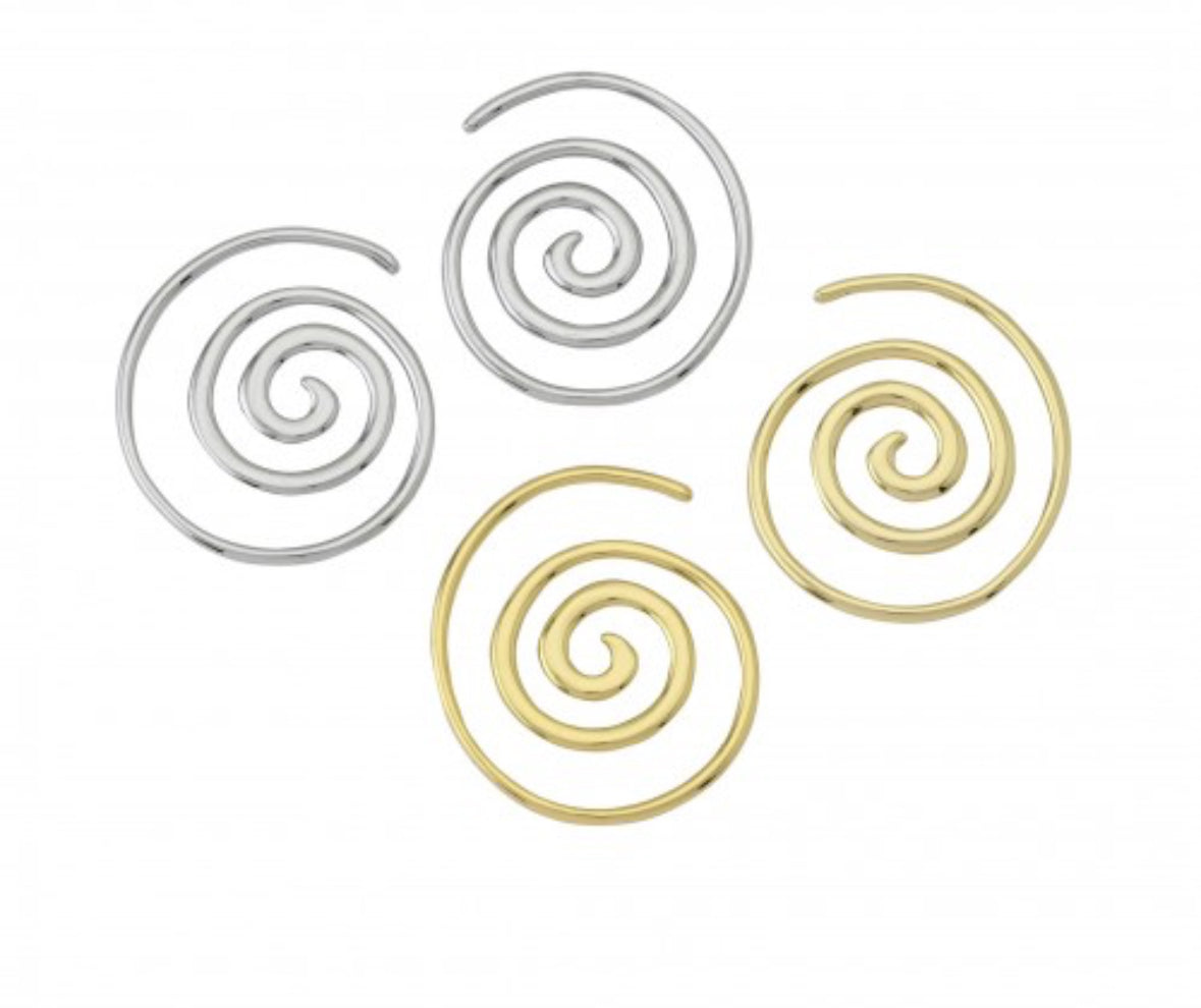 Σκουλαρίκια Σπείρα από Ασήμι 925 – Επιχρυσωμένα & Ασημένια