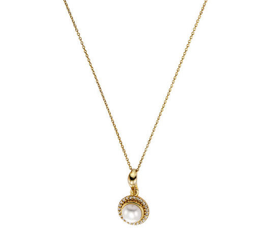 Κολιέ 925 με Μαργαριτάρι και Ζιρκόν – Anastasios Creations