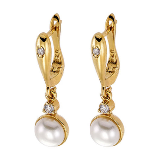 Σκουλαρίκια 925 Κρεμαστά  με Μαργαριτάρια – Anastasios Creations